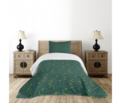 Summer Season Meadow Retro Bedspread Set