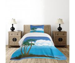 Hawaiian Holiday Island Bedspread Set