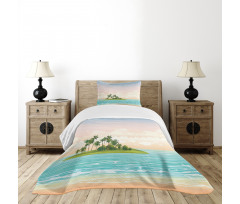 Jungle at Sunset Sky Clouds Bedspread Set