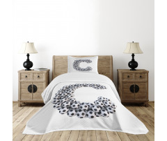 Alphabet Sign Design Bedspread Set