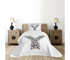 Monochrome Ball Motifs Bedspread Set