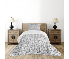 Blossoming Flowers Theme Bedspread Set