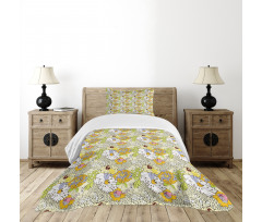 Spring and Summer Flowers Bedspread Set