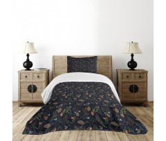 Botanical Forest Fir Leaf Bedspread Set