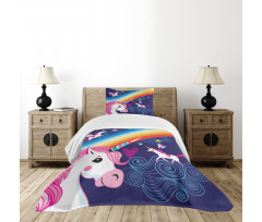 Mythical Animals in the Sky Bedspread Set