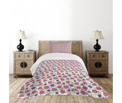 Spring Growth Wildflowers Bedspread Set