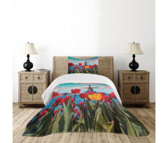 Idyllic Spring Tulips Bedspread Set