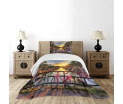 Sunrise over the City Bedspread Set