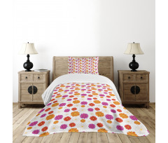 Vibrant Color Blossoms Bedspread Set