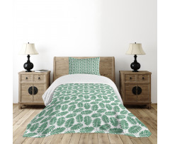 Exotic Leafage Growth Design Bedspread Set