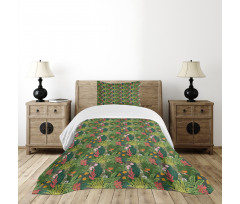 Classic Botanical Blossom Bedspread Set