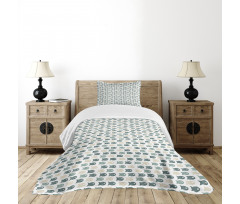 Dost and Stripes Illustration Bedspread Set