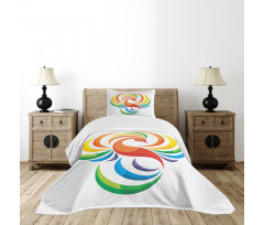 Rainbow Toned Bird Bedspread Set