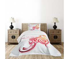 Bird Swirly Wings Bedspread Set