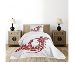 Traditional Chinese Bird Bedspread Set