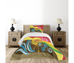 Colorful Abstract Ethnic Bedspread Set