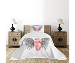 Realist Human Heart Bedspread Set