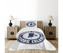 Grungy Stained Stamp Bedspread Set