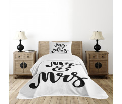 Hand Lettering Pattern Bedspread Set