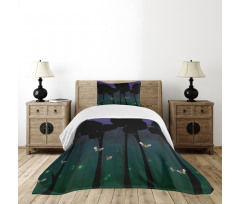 Woodland Night Cartoon Kids Bedspread Set