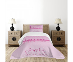 Skyline and Buildings Bedspread Set