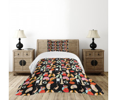 Human Parts Organs Pattern Bedspread Set