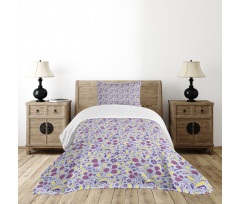 Abstract Spring Botany Art Bedspread Set