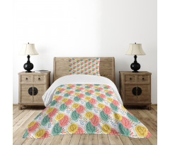 Pastel Botany on Spots Bedspread Set