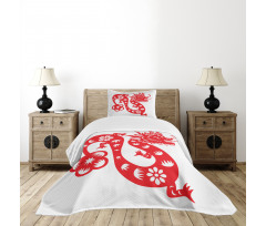 Japanese Art Dragon Bedspread Set