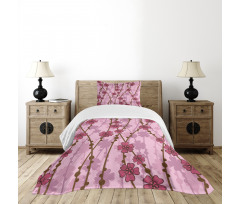 Flora Curly Branches Bedspread Set