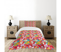 Abstract Design Garden Art Bedspread Set