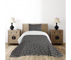 Maze Stripes with Dots Bedspread Set