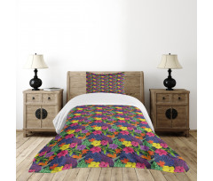 Vivid Summer Bedding Plant Bedspread Set