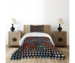 Brush Stroke with Colors Bedspread Set