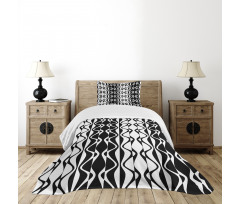 Simplistic Curvy Lines Bedspread Set