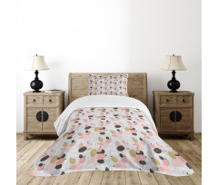 Abstract Cactus Dot Bedspread Set
