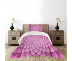 Abstract Spiral Lotus Bedspread Set