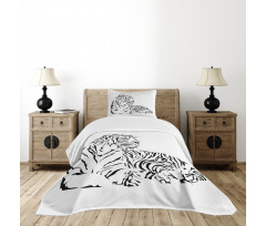 Safari Animal Sitting Bedspread Set