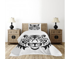 Wild Tiger Head Bedspread Set