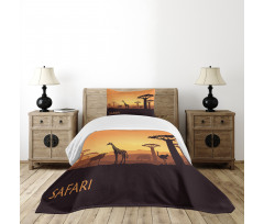 Exotic and Pastoral Sunset Bedspread Set