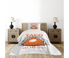 Hot and Spicy Tacos Bedspread Set