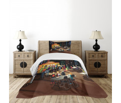 Taco Truck Hungry People Bedspread Set