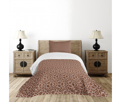 Retro Floral Petal Motif Bedspread Set