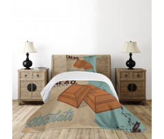 Vintage Chocolate Bar Bedspread Set