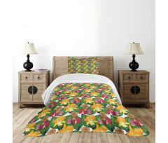 Tropic Foliage Woody Plants Bedspread Set