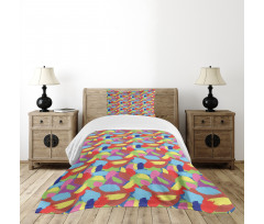 Grunge Paint Brush Strokes Bedspread Set