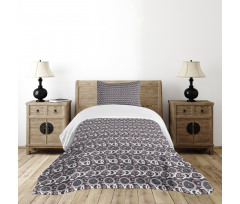 Hatched Overlaying Circles Bedspread Set