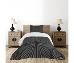 Black and White Stripes Bedspread Set