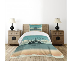 Typographic Chase the Sunset Bedspread Set