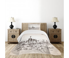 Nevada State Hand Drawn Bedspread Set